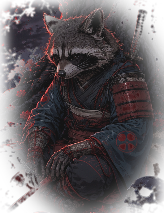 Jimothy as a ronin samurai